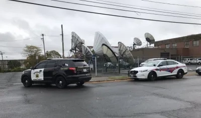 Estudio de televisión del canal 13, WNYT, una filial de NBC en el condado de Albany.