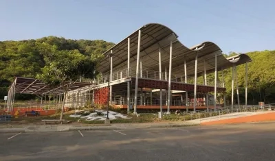 Fahada del parador turístico de Luruaco.