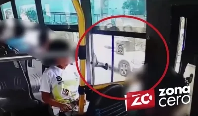 Una cámara de seguridad grabó los segundos después en que el socio de Sobusa, Salomón Meneses Ruedas