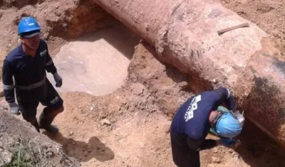 Triple A evalúa los daños en en el barrio Recreo.