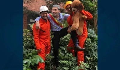 Iván Murillo con su disfraz de Halloween de Peñalosa "perdido en los cerros".