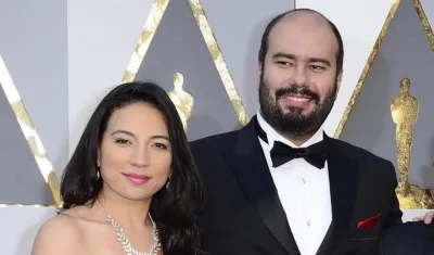 La productora Cristina Gallego y el Director de cine Ciro Guerra.