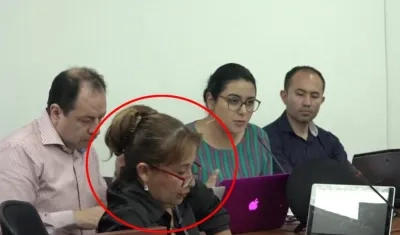 La representante de la Procuraduría, que en la audiencia de imputación al empresario Julio Gerlein Echeverría