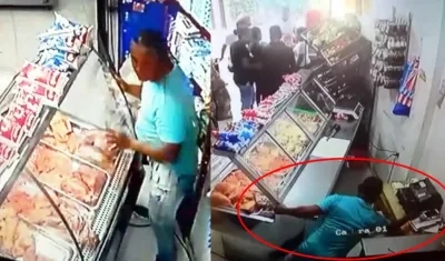 Ladrón quedó grabado en cámara de seguridad.