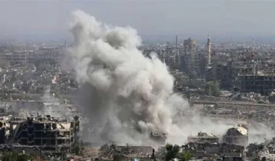 Foto referencia de los bombardeos en Irak. 