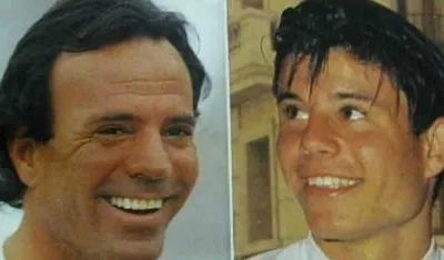 El cantante Julio Iglesias y Javier Santos, quien dice ser su hijo.