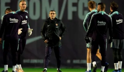 Ernesto Valverde, técnico del Barcelona. 