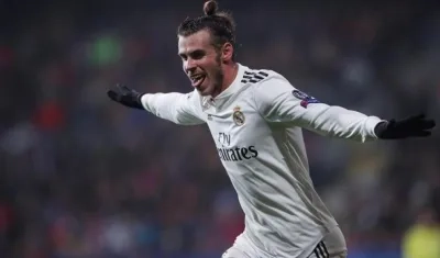 Gareth Bale celebrando uno de los goles.