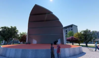 Modelo de una de las conchas acústicas.