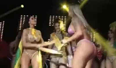 Pelea entre las finalistas de Miss Bum Bum 2018.