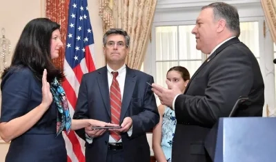 Ante el secretario de Estado de EE.UU., Mike Pompeo se posesionó Kimberly Breier como secretaria adjunta de Estado de EE.UU. para Latinoamérica y el Caribe.