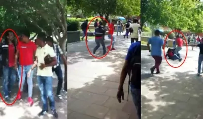 Jair Pérez insultando estudiantes que rechazan su comportamiento.