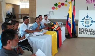 La Procuradora Regional del Atlántico, Margarita Rosa De la Hoz Jure, en la Comisión de Moralización.