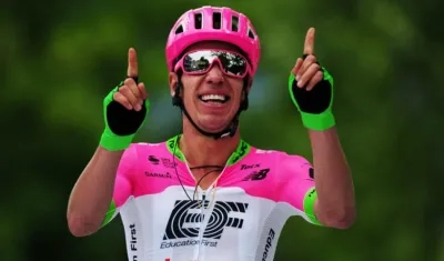 Rigoberto Urán, ciclista del equipo EF (Education First-Drapac).