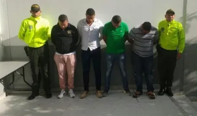 Cuatro de los capturados.