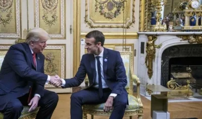 Los presidentes de Francia y Estados Unidos, Emmanuel Macron y Donald Trump