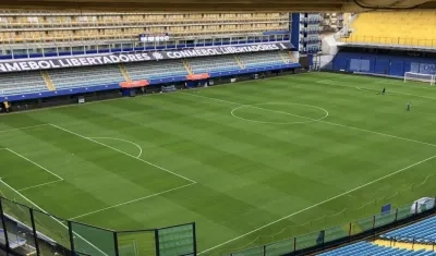 Así se encuentra la Bombonera este domingo.