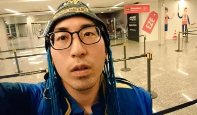 Isamu Kato, hincha japonés de Boca Juniors. 