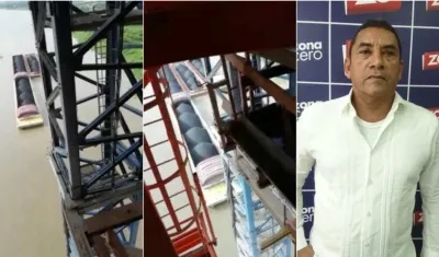 Juan de Dios Jiménez, el capitan piloto del remolcador a cargo de las barcazas que se estrellaron contra el puente, negó cualquier tipo de irresponsabilidad alrededor del hecho.