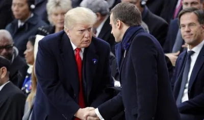 Donald Trump y Emmanuel Macron.