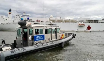 El buque hospital USNS Comfort de la Armada de Estados Unidos.