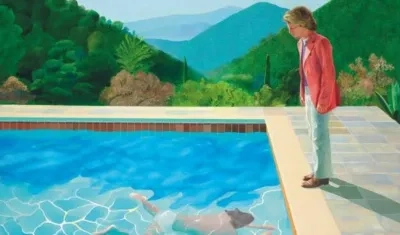 Obra "Portrait of an Artist (Pool With Two Figures)", de 1972 de David Hockney.