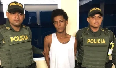 Elías Antonio Obregón Acuña, capturado como presunto autor del repudiable homicidio.