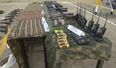 Parte de lo hallado a estructuras del Clan del Golfo,