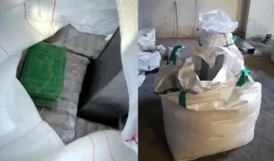 Una parte de la droga incautada en la Vía 40.