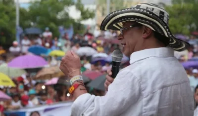 Guatavo Petro, excandidato presidencial.