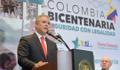 El presidente colombiano, Iván Duque