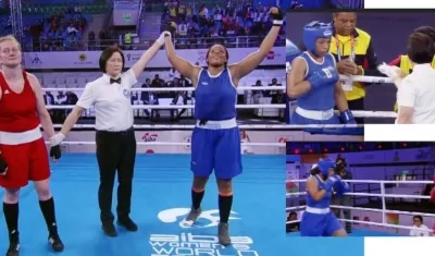 Jessica Caicedo aseguró la medalla de plata en el Mundial femenino de Boxeo en la India.
