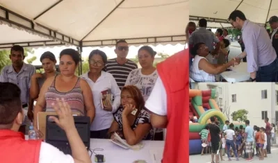 Habitantes de Villas de San Pablo durante la jornada.