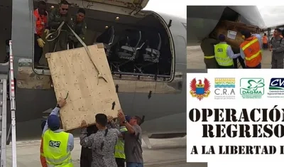 Operación regreso comenzó en Cali y termina en Barranquilla, donde son recibidas las especies.