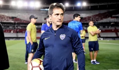 Guillermo Barros Schelotto, director técnico de Boca Juniors. 