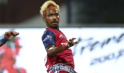 Gourav Mukh, delantero indio. 