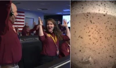 InSight culminó hoy con su amartizaje un viaje de 485 millones de kilómetros, los que separan la Tierra de Marte.