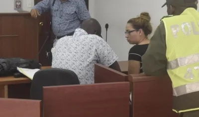 Tivisay Lobo en la sala 7 del Centro de Servicio Judicial.