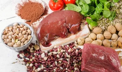 Alimentos que contienen hierro.