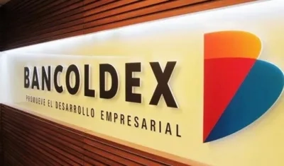 Logo del banco de desarrollo empresarial colombiano Bancóldex.