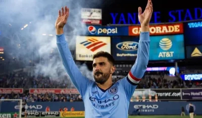 David Villa, delantero español. 