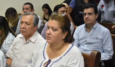 Mariano Romero, en primer plano, durante la audiencia.