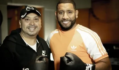 El productor Diego Galé y Yesión Cárdenas, El Cardenal de la Salsa.