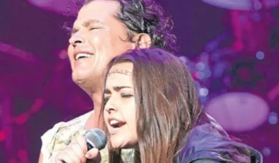 Carlos Vives y su hija Lucy Vives.