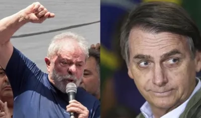 El expresidente Luiz Inácio Lula da Silva y el mandatario electo Jair Bolsonaro.