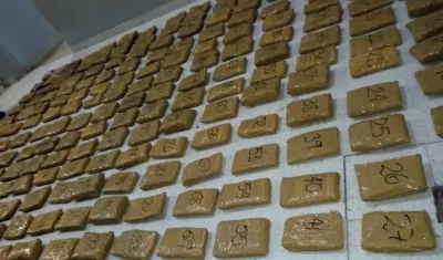 Marihuana hallada en el barrio Las Nieves.