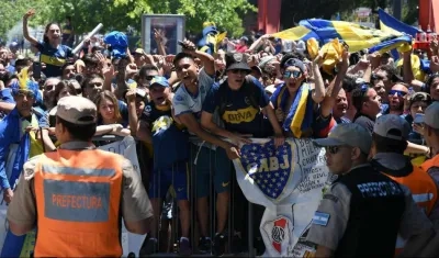 Hinchas de Boca Juniors. 