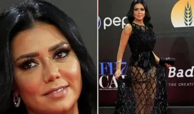 La actriz egipcia Rania Youssef y el vestido de la discordia.