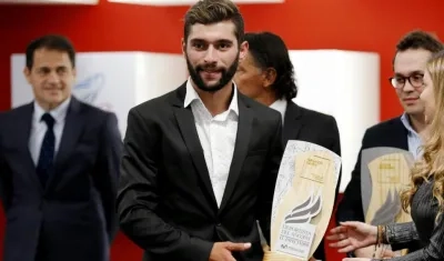 Fernando Gaviria, ciclista colombiano, fue uno de los premiados en el Deportista del Año. 
