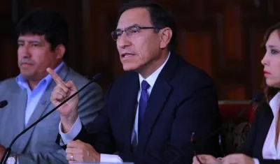 El presidente de Perú, Martín Vizcarra.